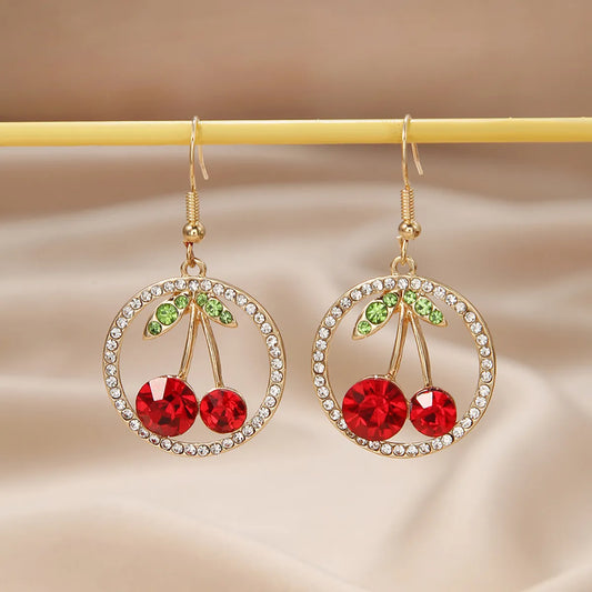 1 Pair Simple Style Cherry Alloy Ear Hook