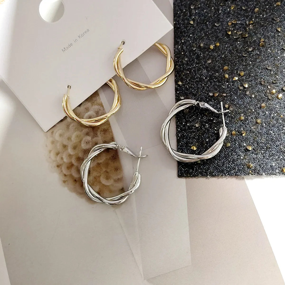 1 Pair Simple Style Circle Alloy Women's Hoop Earrings