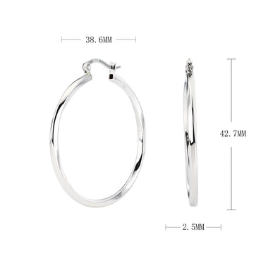 1 Pair Simple Style Circle Plating Sterling Silver Earrings