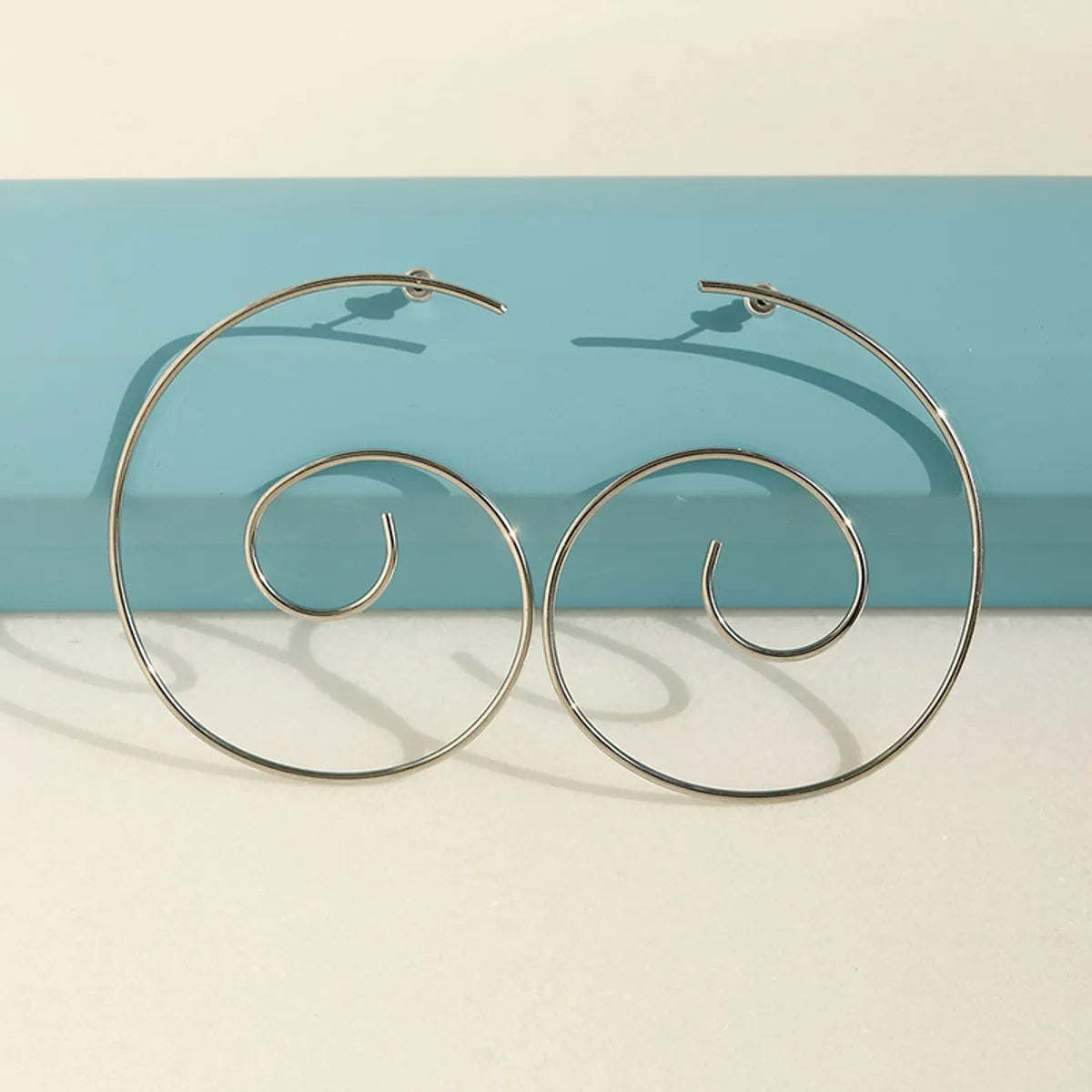 1 Pair Simple Style Circle Titanium Steel Ear Studs