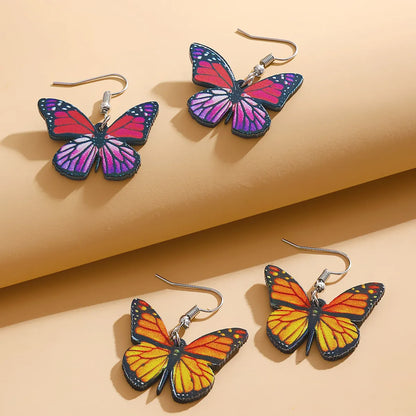 1 Pair Simple Style Classic Style Butterfly Arylic Dangling Earrings