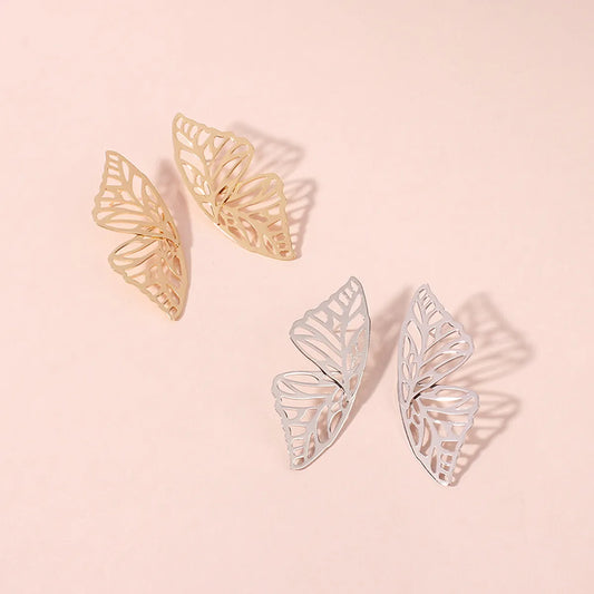 1 Pair Simple Style Classic Style Butterfly Plating Copper K Gold Plated Ear Studs