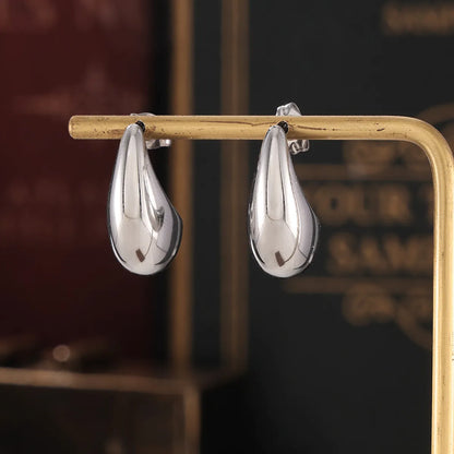 1 Pair Simple Style Classic Style C Shape Plating 304 Stainless Steel 18K Gold Plated Ear Studs