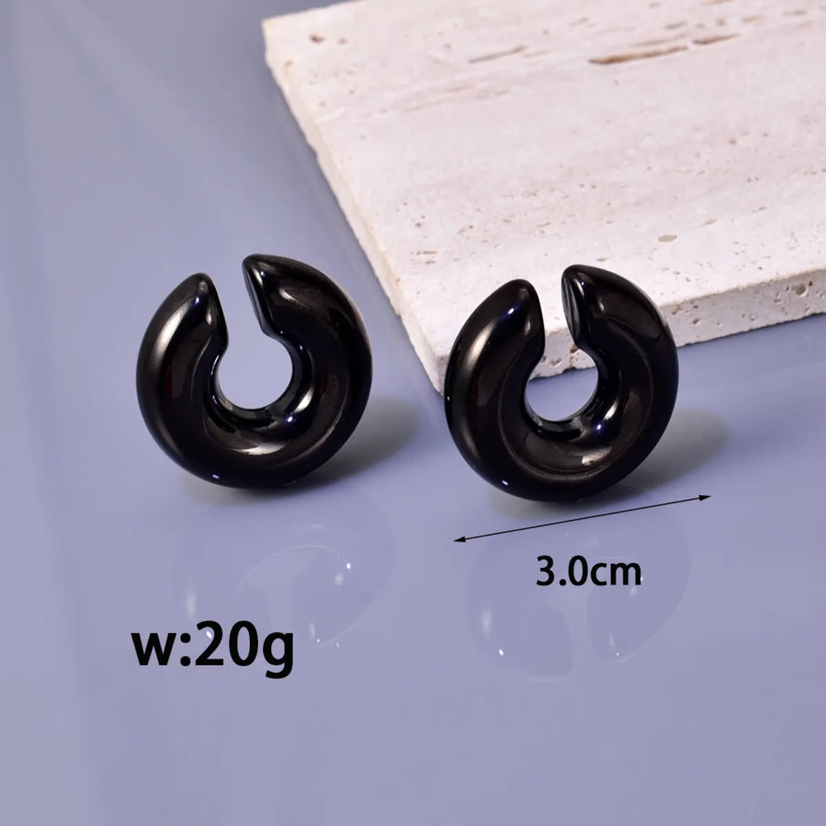 1 Pair Simple Style Classic Style C Shape Plating Titanium Steel 18k Gold Plated Ear Studs