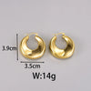 1 Pair Simple Style Classic Style C Shape Plating 304 Stainless Steel Titanium Steel 18K Gold Plated Ear Studs