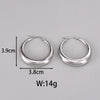 1 Pair Simple Style Classic Style C Shape Plating 304 Stainless Steel Titanium Steel 18K Gold Plated Ear Studs