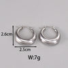 1 Pair Simple Style Classic Style C Shape Plating 304 Stainless Steel Titanium Steel 18K Gold Plated Ear Studs