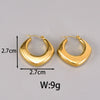 1 Pair Simple Style Classic Style C Shape Plating 304 Stainless Steel Titanium Steel 18K Gold Plated Ear Studs