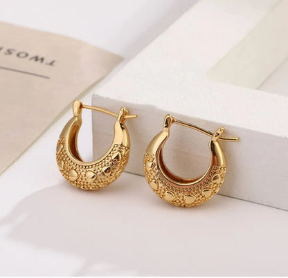 1 Pair Simple Style Classic Style C Shape Plating Titanium Steel Earrings