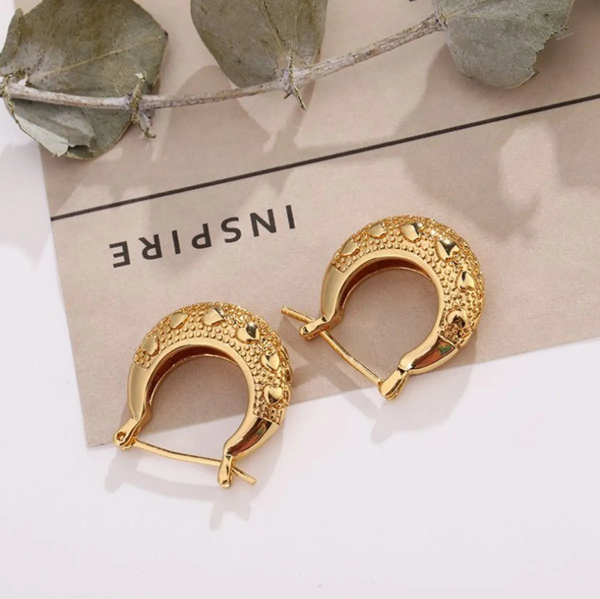 1 Pair Simple Style Classic Style C Shape Plating Titanium Steel Earrings