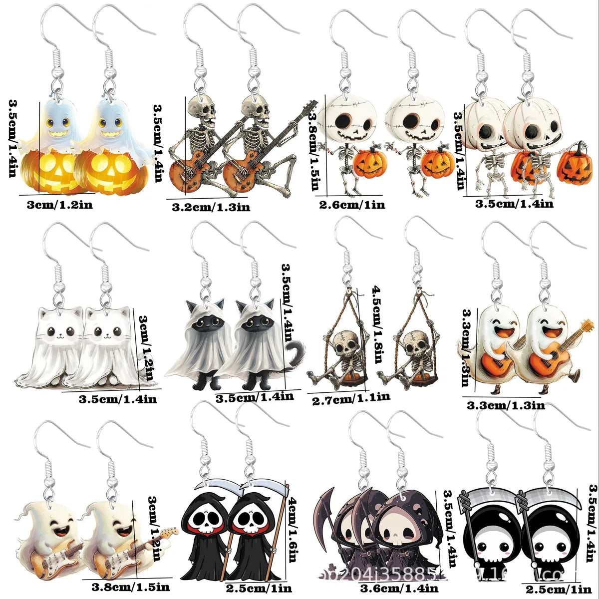 1 Pair Simple Style Classic Style Cartoon Character Arylic Drop Earrings