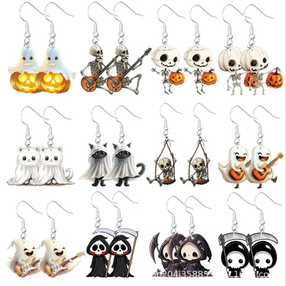 1 Pair Simple Style Classic Style Cartoon Character Arylic Drop Earrings