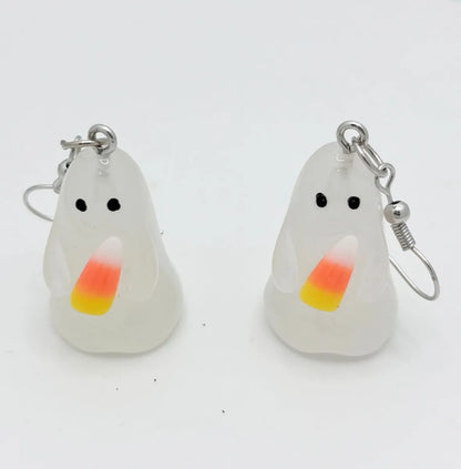 1 Pair Simple Style Classic Style Cartoon Character Printing Plastic Resin Drop Earrings