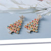 1 Pair Simple Style Classic Style Christmas Tree Bow Knot Plating Alloy Drop Earrings