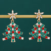 1 Pair Simple Style Classic Style Christmas Tree Snowflake Alloy Drop Earrings