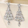 1 Pair Simple Style Classic Style Christmas Tree Snowflake Alloy Drop Earrings