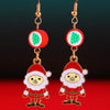 1 Pair Simple Style Classic Style Christmas Tree Snowflake Alloy Drop Earrings