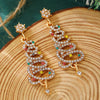 1 Pair Simple Style Classic Style Christmas Tree Snowflake Alloy Drop Earrings