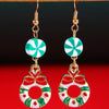 1 Pair Simple Style Classic Style Christmas Tree Snowflake Alloy Drop Earrings