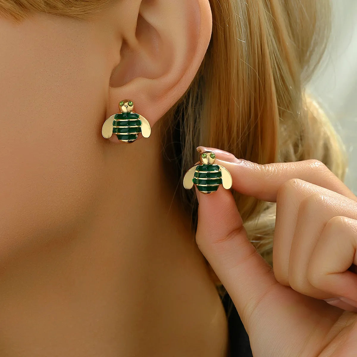 1 Pair Simple Style Classic Style Color Block Alloy Iron Ear Studs