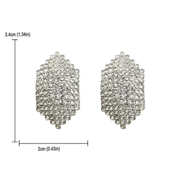 1 Pair Simple Style Classic Style Color Block Inlay Alloy Rhinestones Ear Studs