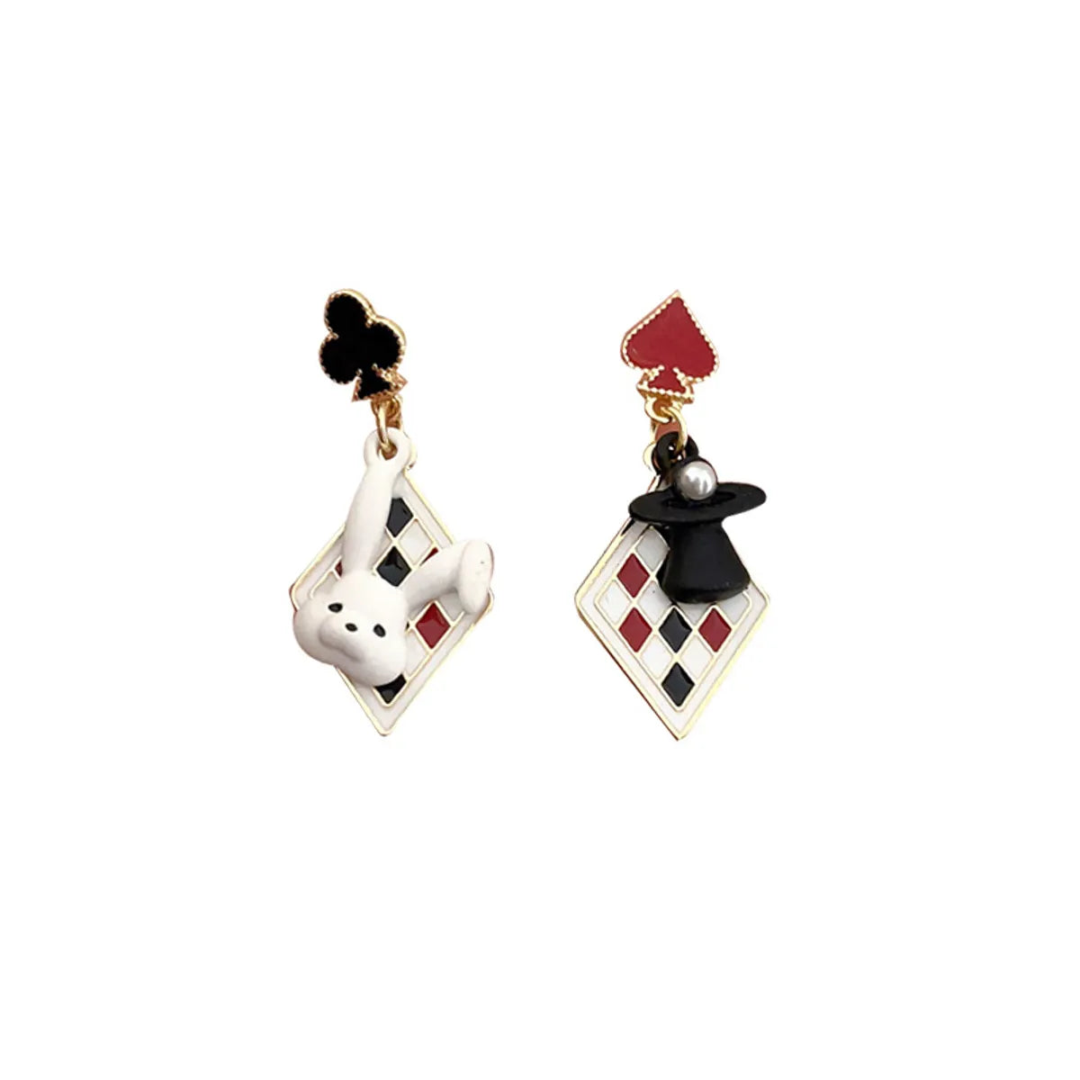 1 Pair Simple Style Classic Style Color Block Plating Alloy Gold Plated Drop Earrings