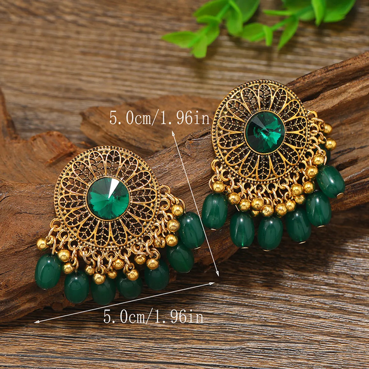 1 Pair Simple Style Classic Style Color Block Plating Inlay Alloy Rhinestones Gold Plated Drop Earrings