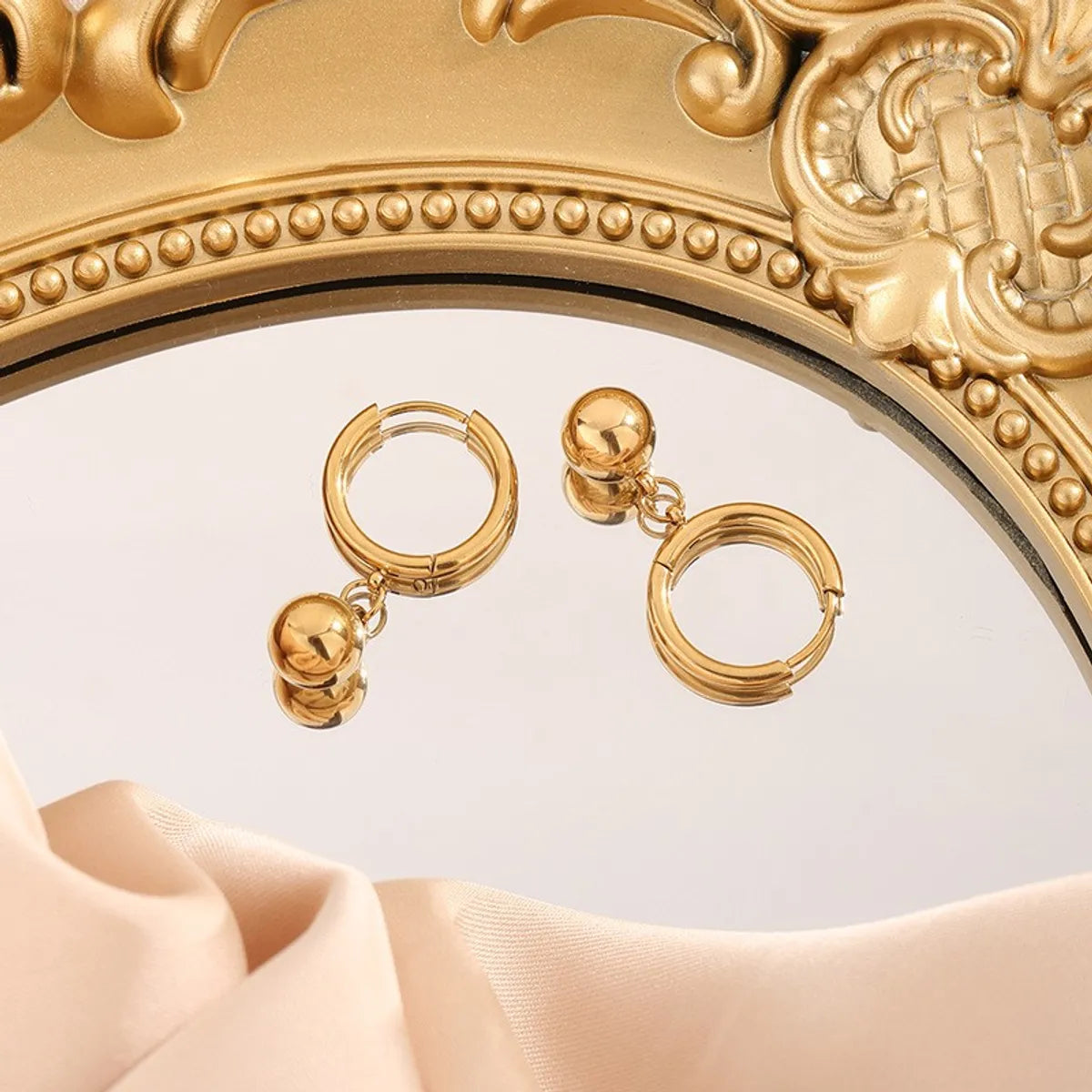 1 Pair Simple Style Classic Style Commute Geometric Plating 304 Stainless Steel 18K Gold Plated Drop Earrings