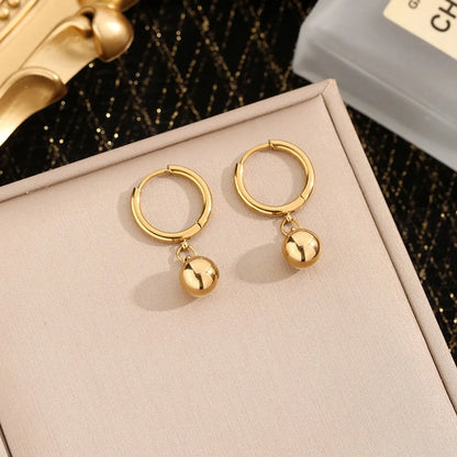 1 Pair Simple Style Classic Style Commute Geometric Plating 304 Stainless Steel 18K Gold Plated Drop Earrings