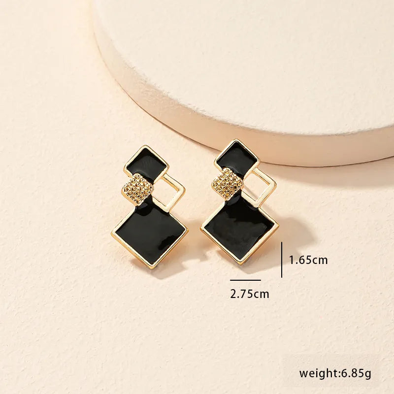 1 Pair Simple Style Classic Style Commute Geometric Plating Alloy 14k Gold Plated Ear Studs