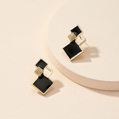 1 Pair Simple Style Classic Style Commute Geometric Plating Alloy 14k Gold Plated Ear Studs