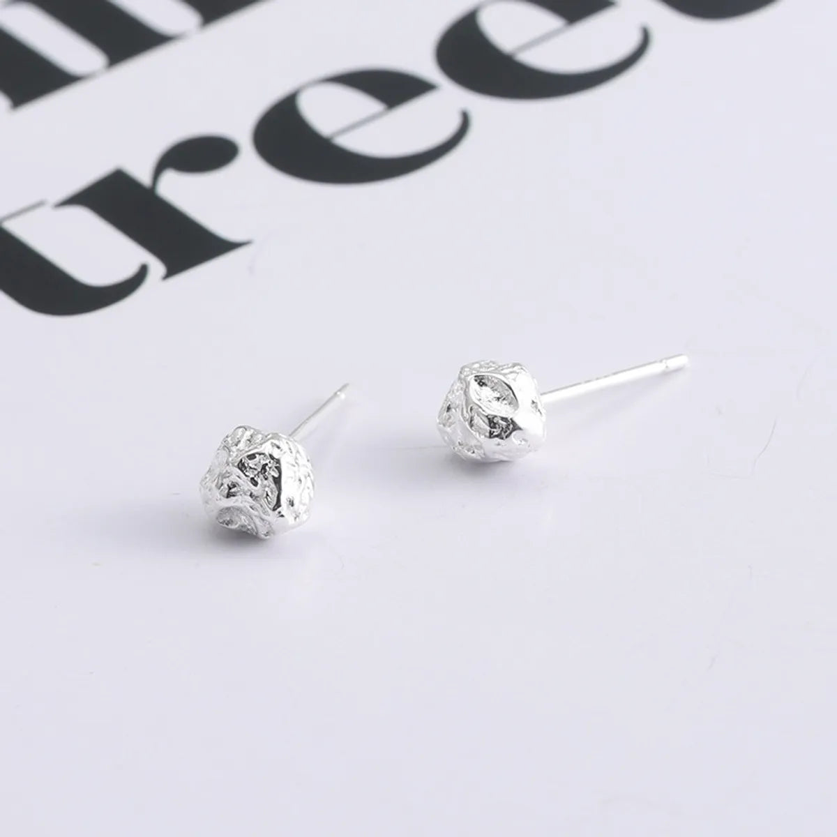 1 Pair Simple Style Classic Style Commute Geometric Plating Sterling Silver Ear Studs