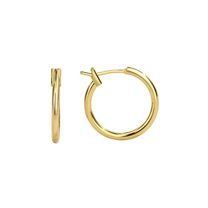 1 Pair Simple Style Classic Style Commute Solid Color Plating Copper 18k Gold Plated Hoop Earrings