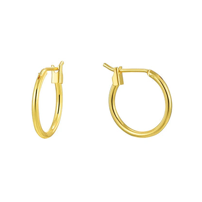 1 Pair Simple Style Classic Style Commute Solid Color Plating Copper 18k Gold Plated Hoop Earrings