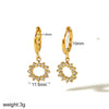 1 Pair Simple Style Classic Style Fish Tail Plating 304 Stainless Steel Zircon 18K Gold Plated Drop Earrings