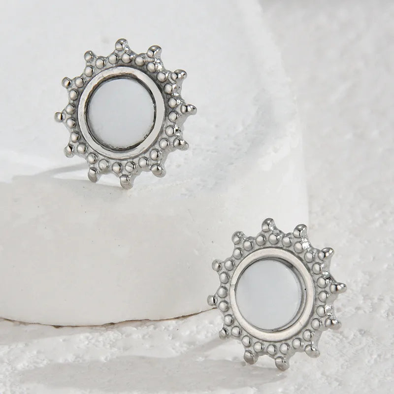 1 Pair Simple Style Classic Style Flower 304 Stainless Steel Ear Studs