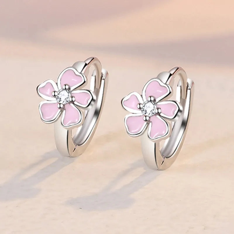 1 Pair Simple Style Classic Style Flower Copper Earrings