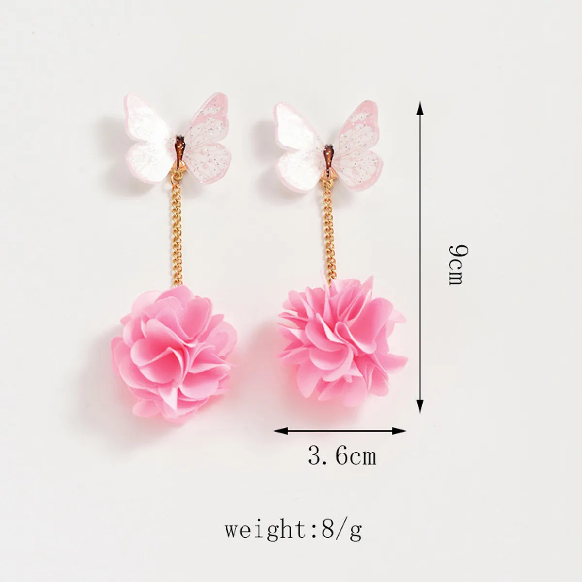 1 Pair Simple Style Classic Style Flower Flowers Arylic Drop Earrings