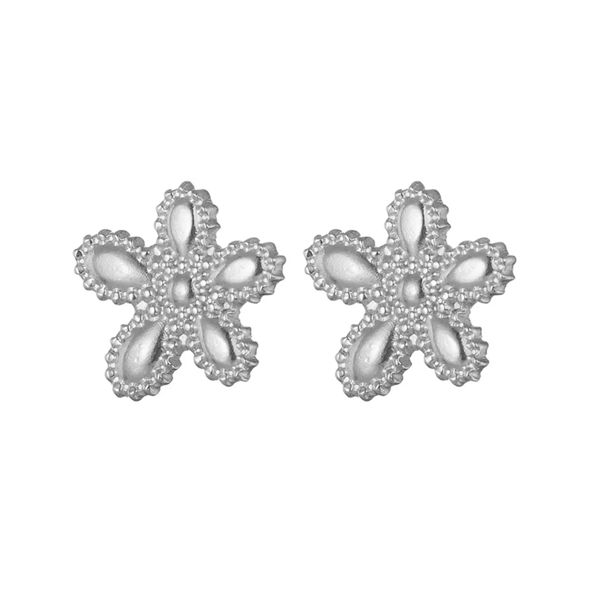 1 Pair Simple Style Classic Style Flower Plating 304 Stainless Steel Ear Studs