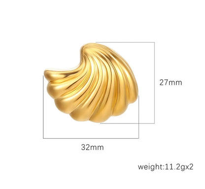 1 Pair Simple Style Classic Style Flower Plating 304 Stainless Steel Titanium Steel 18K Gold Plated Ear Studs