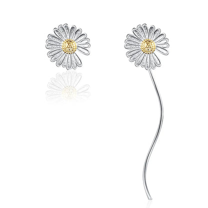 1 Pair Simple Style Classic Style Flower Plating Copper Gold Plated Ear Studs