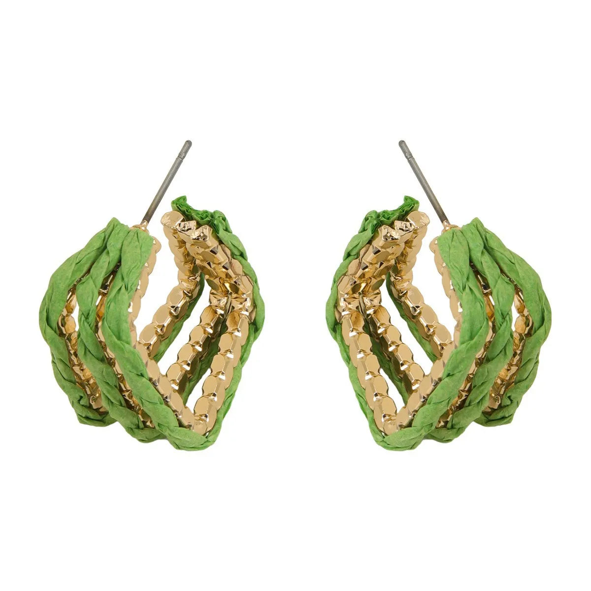 1 Pair Simple Style Classic Style Flower Raffia Drop Earrings