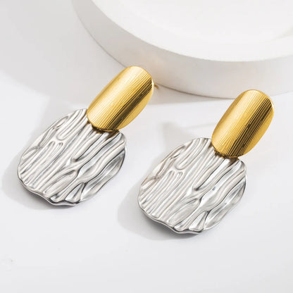 1 Pair Simple Style Classic Style Geometric Alloy Gold Plated Silver Plated Drop Earrings