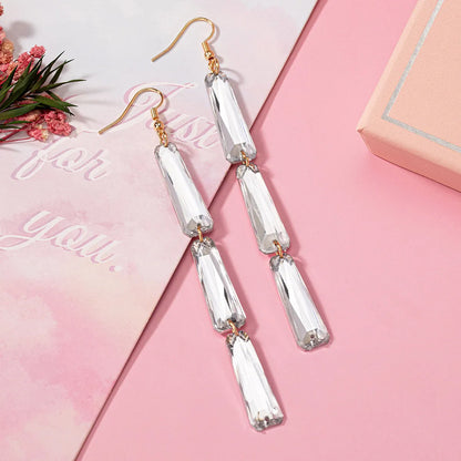 1 Pair Simple Style Classic Style Geometric Arylic Drop Earrings