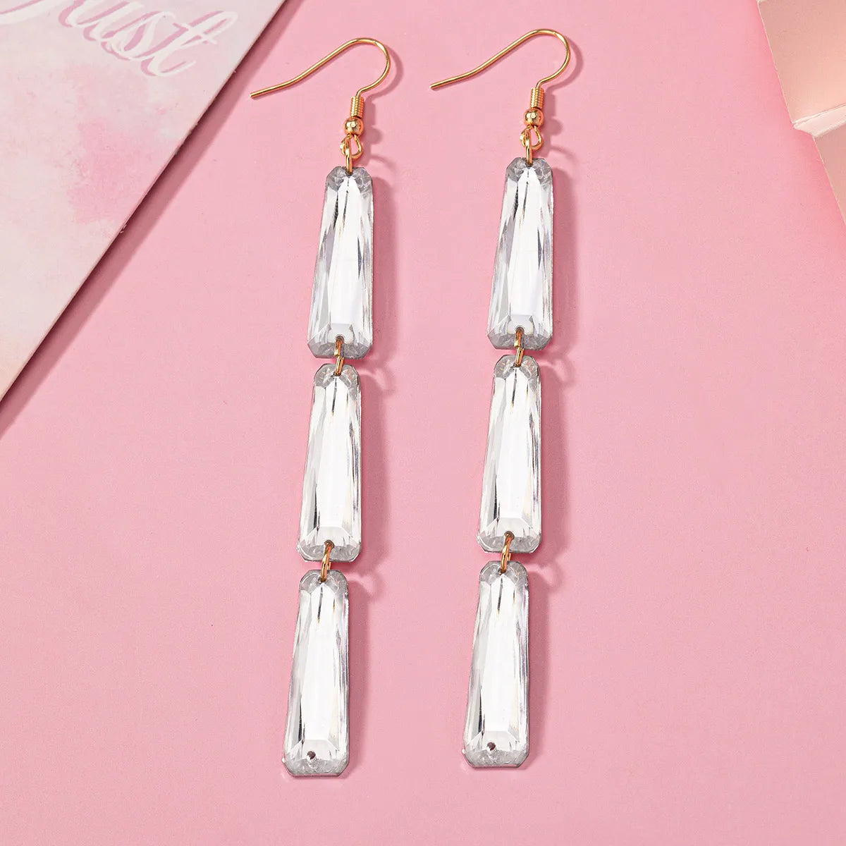 1 Pair Simple Style Classic Style Geometric Arylic Drop Earrings