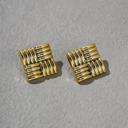 1 Pair Simple Style Classic Style Geometric Irregular Plating Arylic 18K Gold Plated Ear Studs