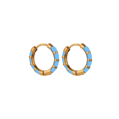 1 Pair Simple Style Classic Style Geometric Plating 304 Stainless Steel Earrings