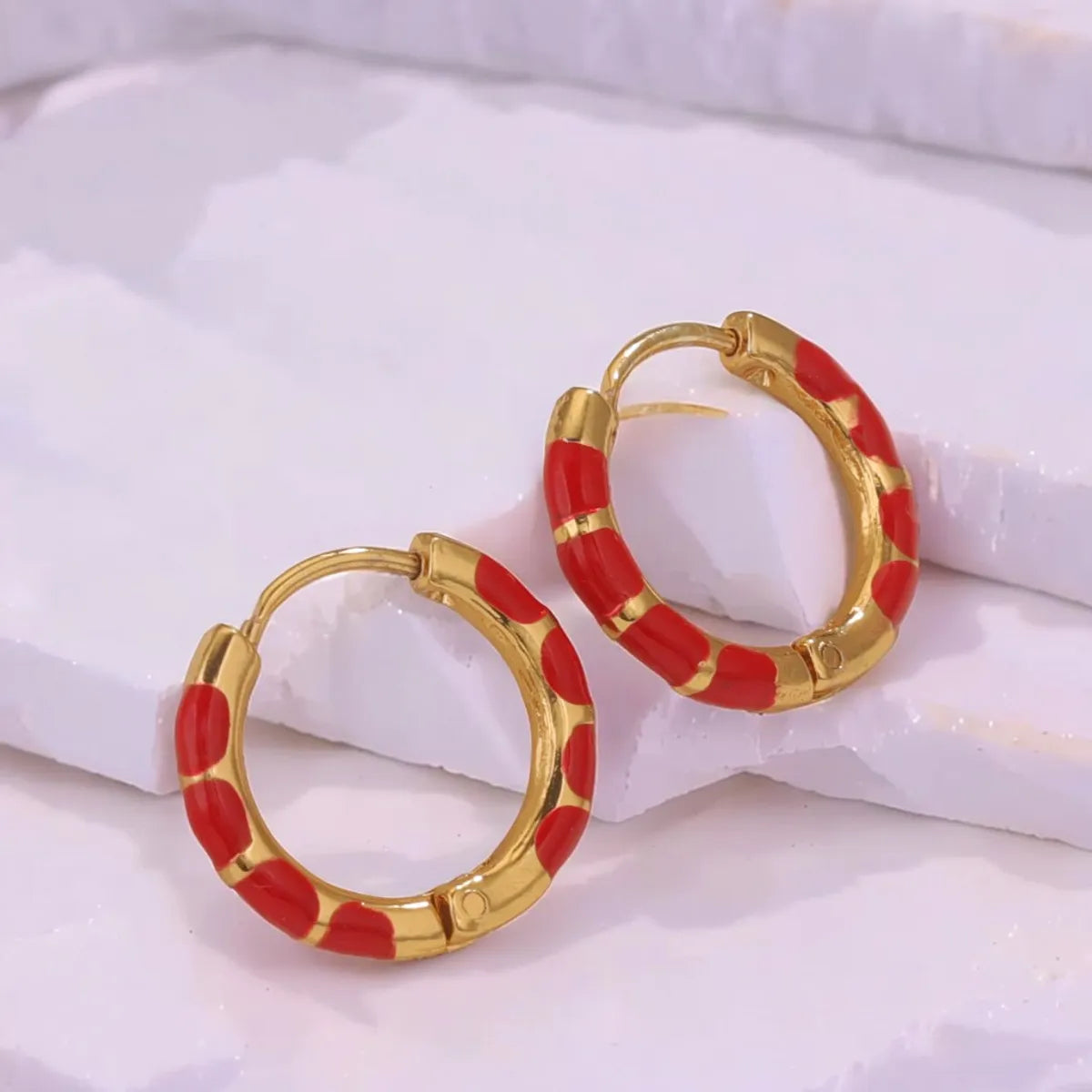 1 Pair Simple Style Classic Style Geometric Plating 304 Stainless Steel Earrings