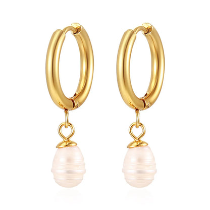 1 Pair Simple Style Classic Style Geometric Plating 304 Stainless Steel Gold Plated Drop Earrings