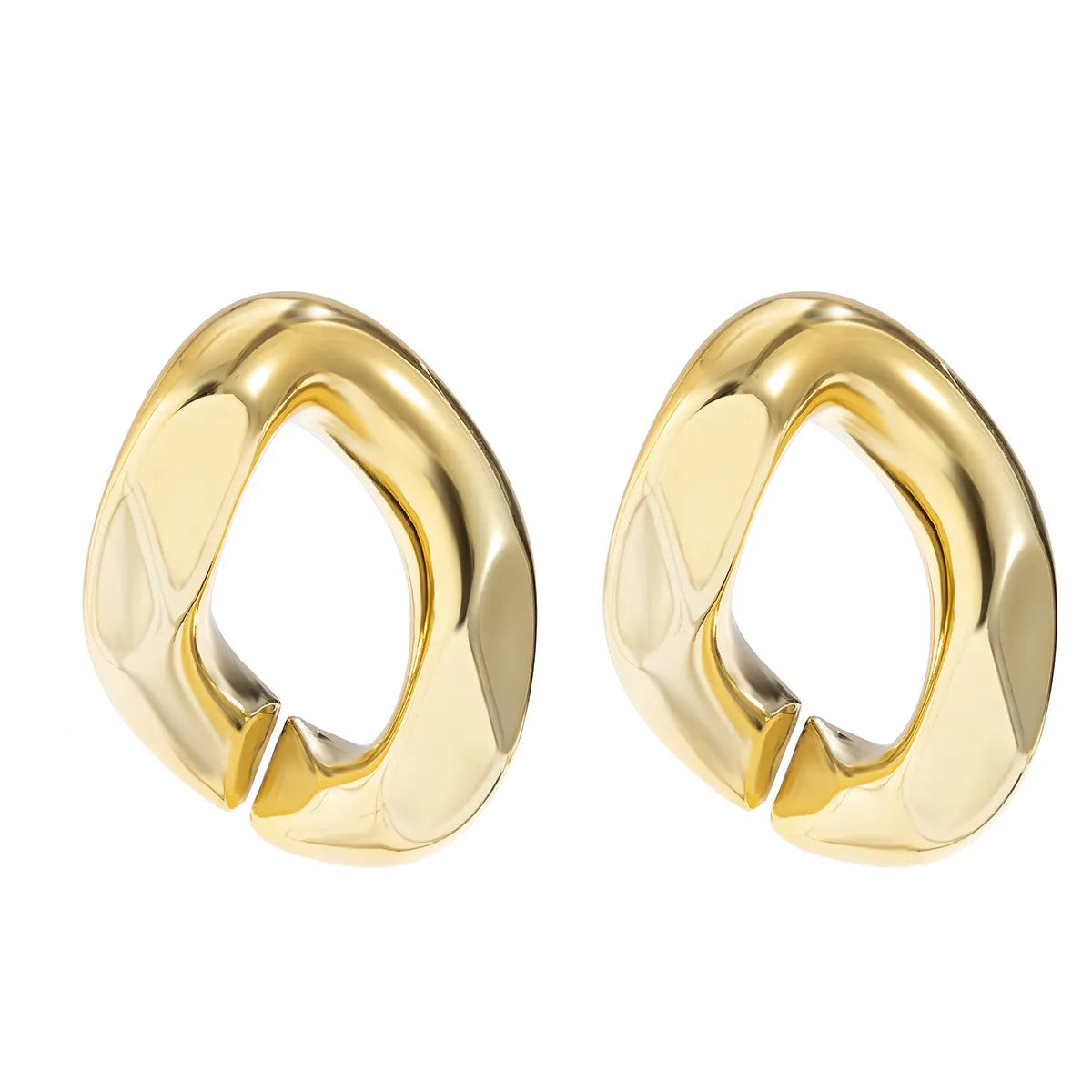 1 Pair Simple Style Classic Style Geometric Plating CCB Gold Plated Ear Studs